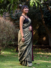 Dark Gold Crayon Saree
