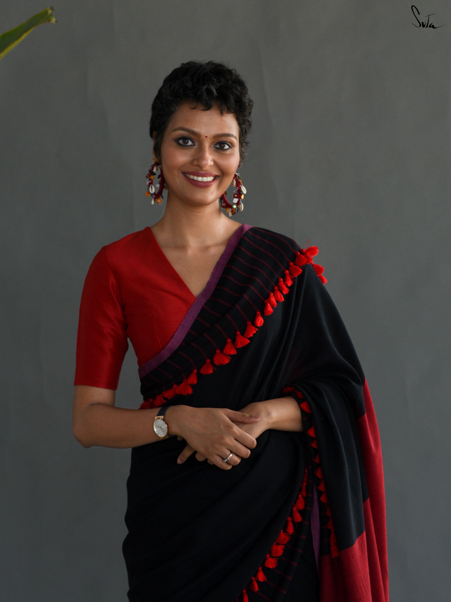 Black Crayon Saree