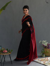 Black Crayon Saree