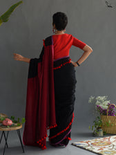 Black Crayon Saree