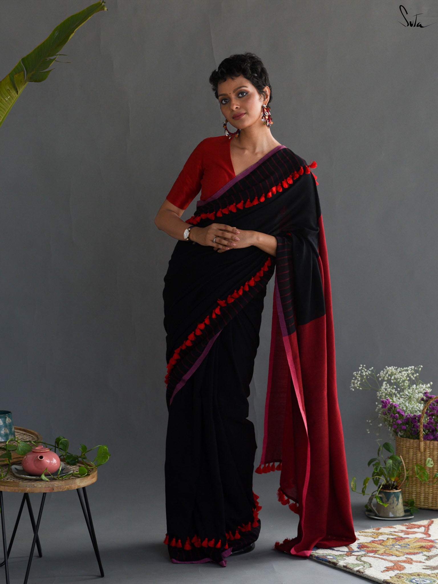 Black Crayon Saree