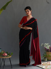 Black Crayon Saree