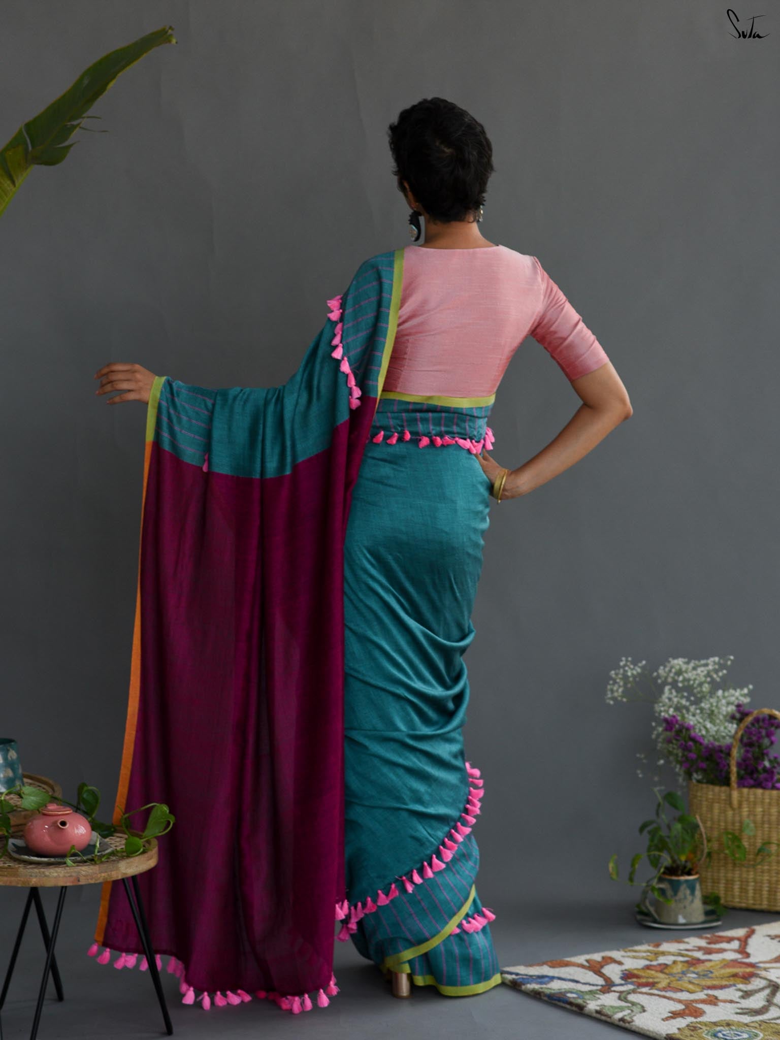 Suta Colourblocked Saree