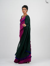 Red-Violet Crayon Saree