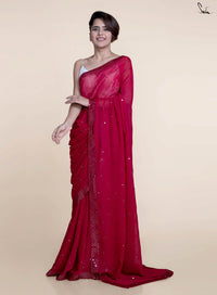 Classic Red Saree