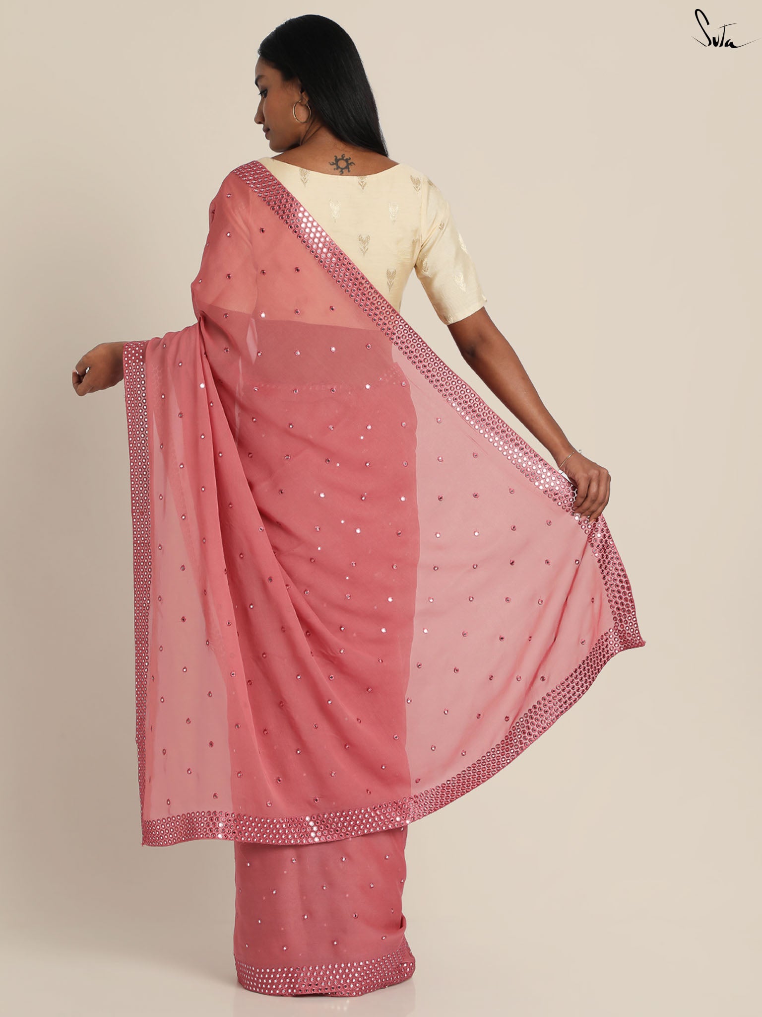 Magnetic Pink Saree