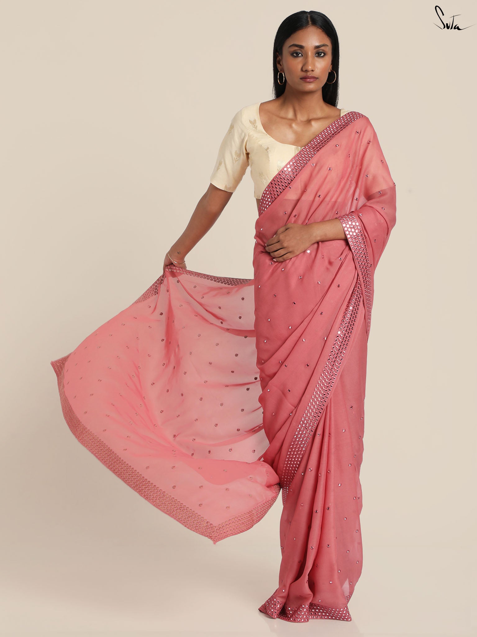 Magnetic Pink Saree