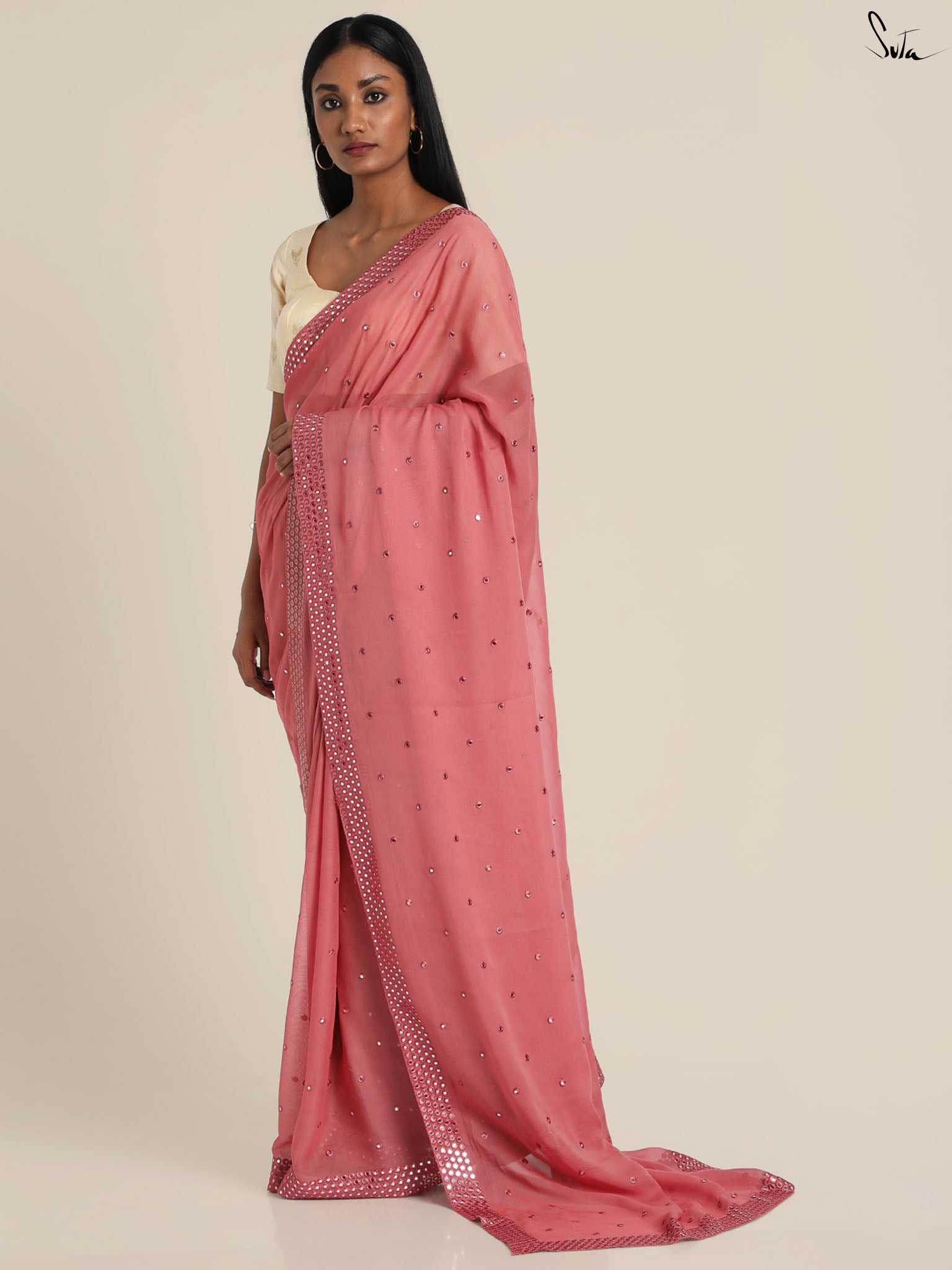 Magnetic Pink Saree
