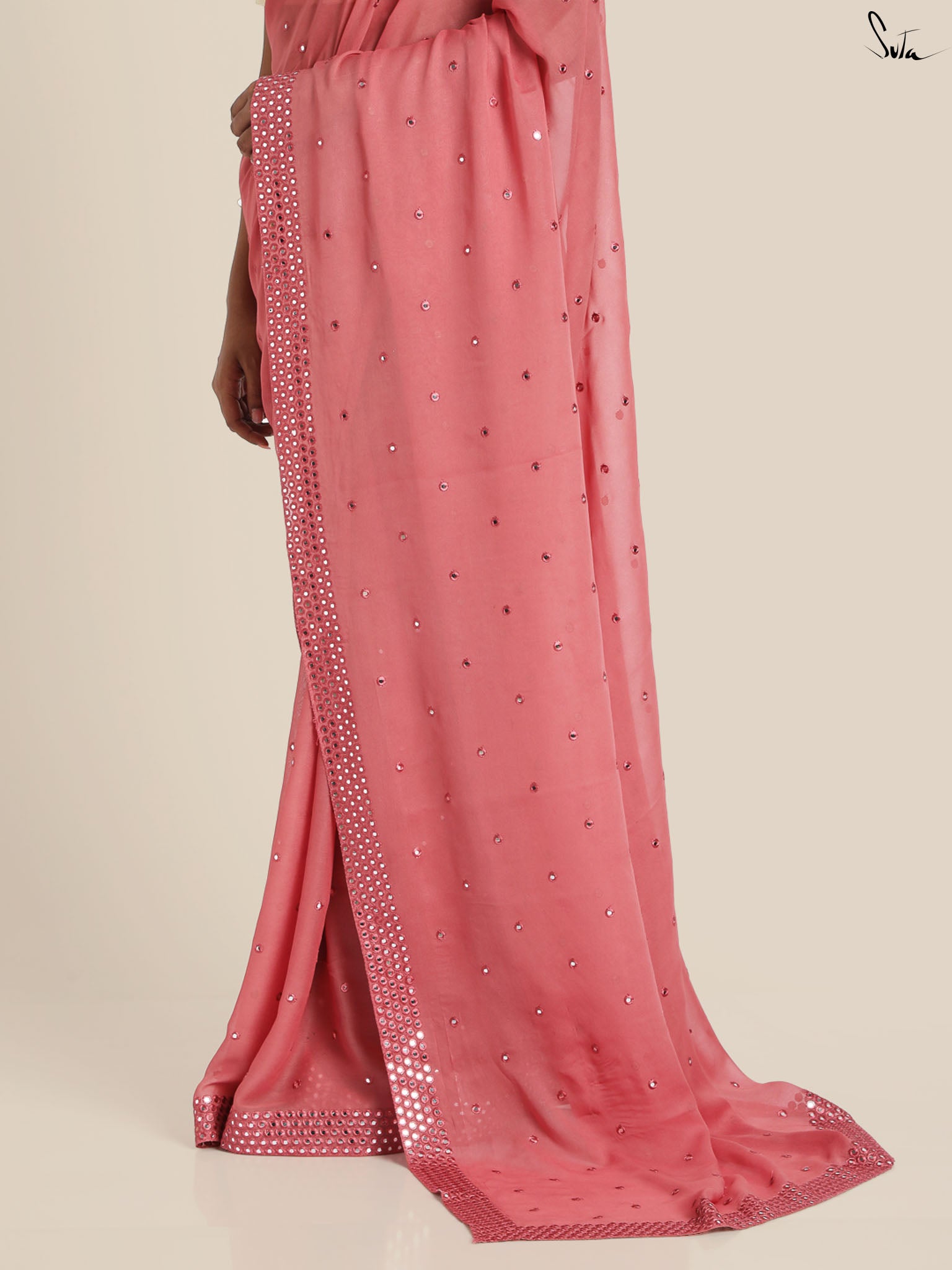Magnetic Pink Saree