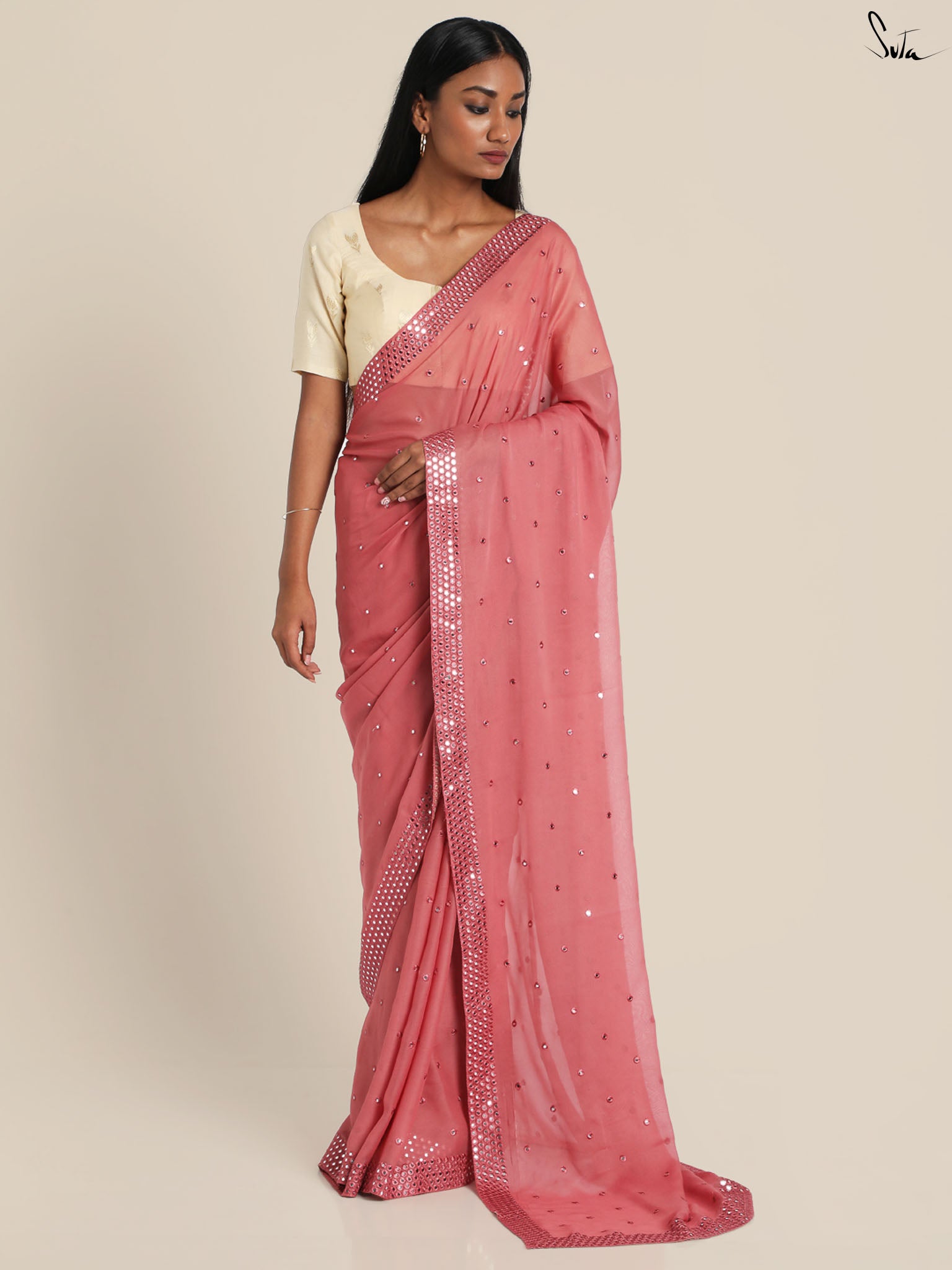 Magnetic Pink Saree