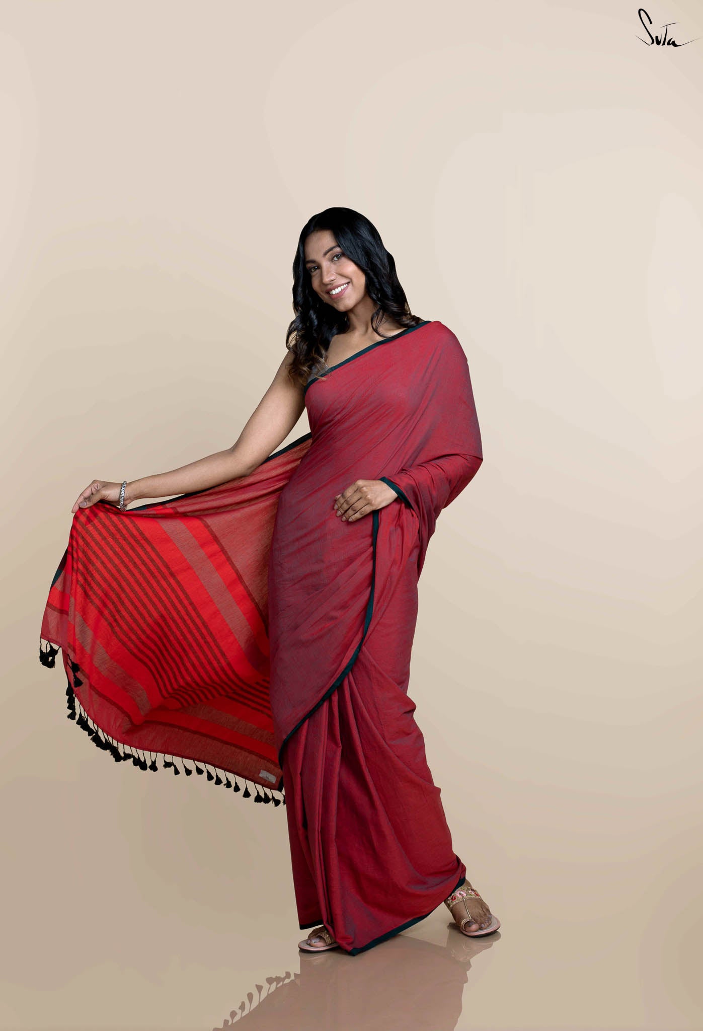 Berry Base Saree