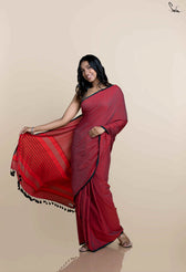 Berry Base Saree