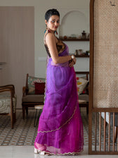Pink Rose Saree
