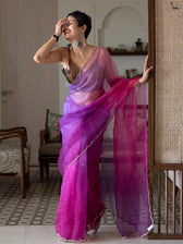Pink Rose Saree