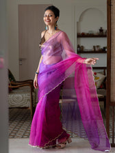 Pink Rose Saree