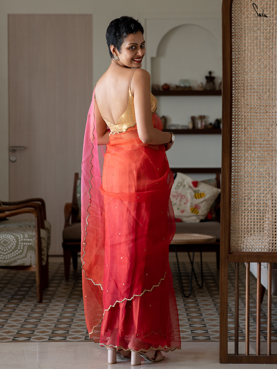 Painted Lady Saree