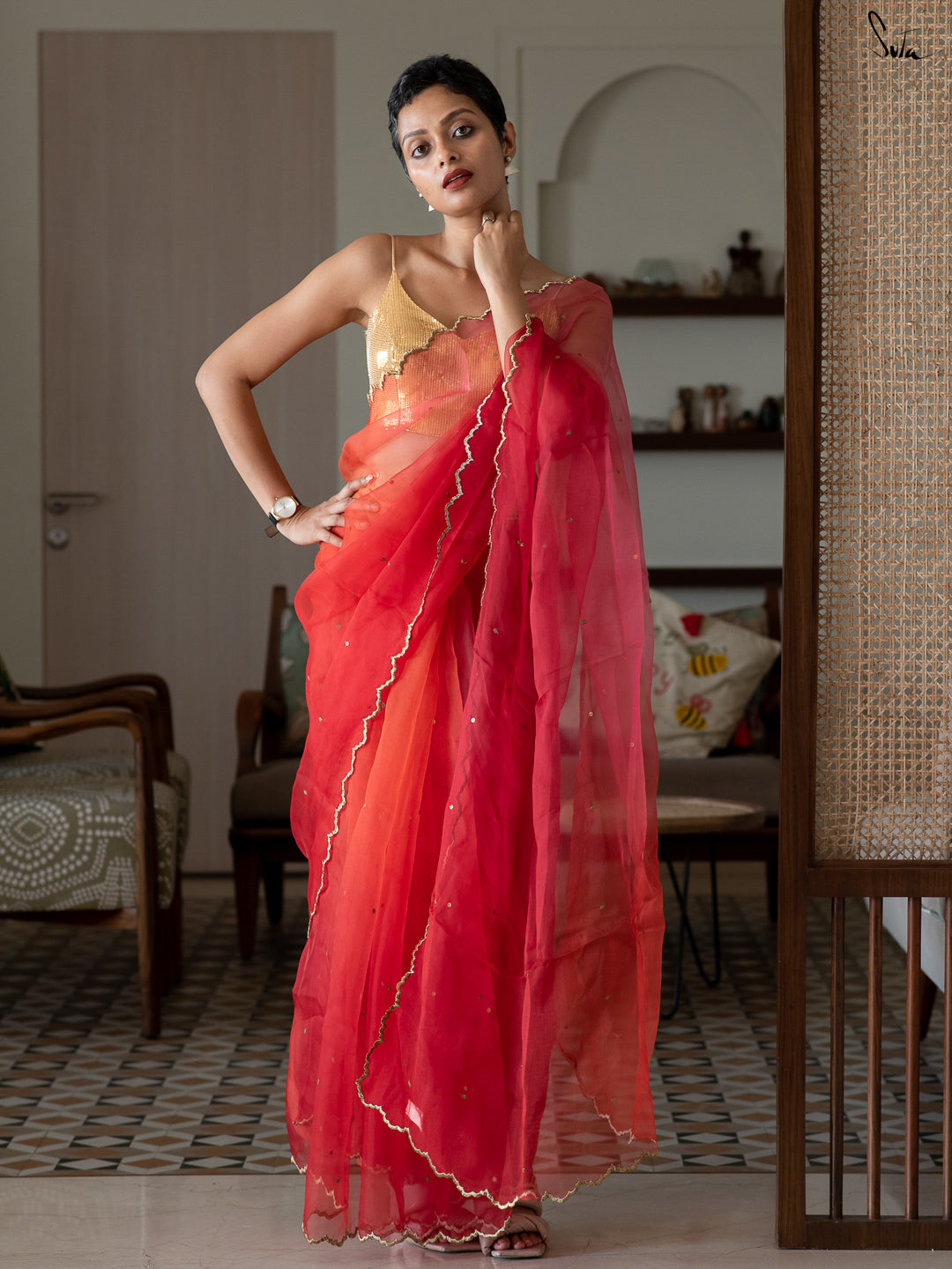Painted Lady Saree