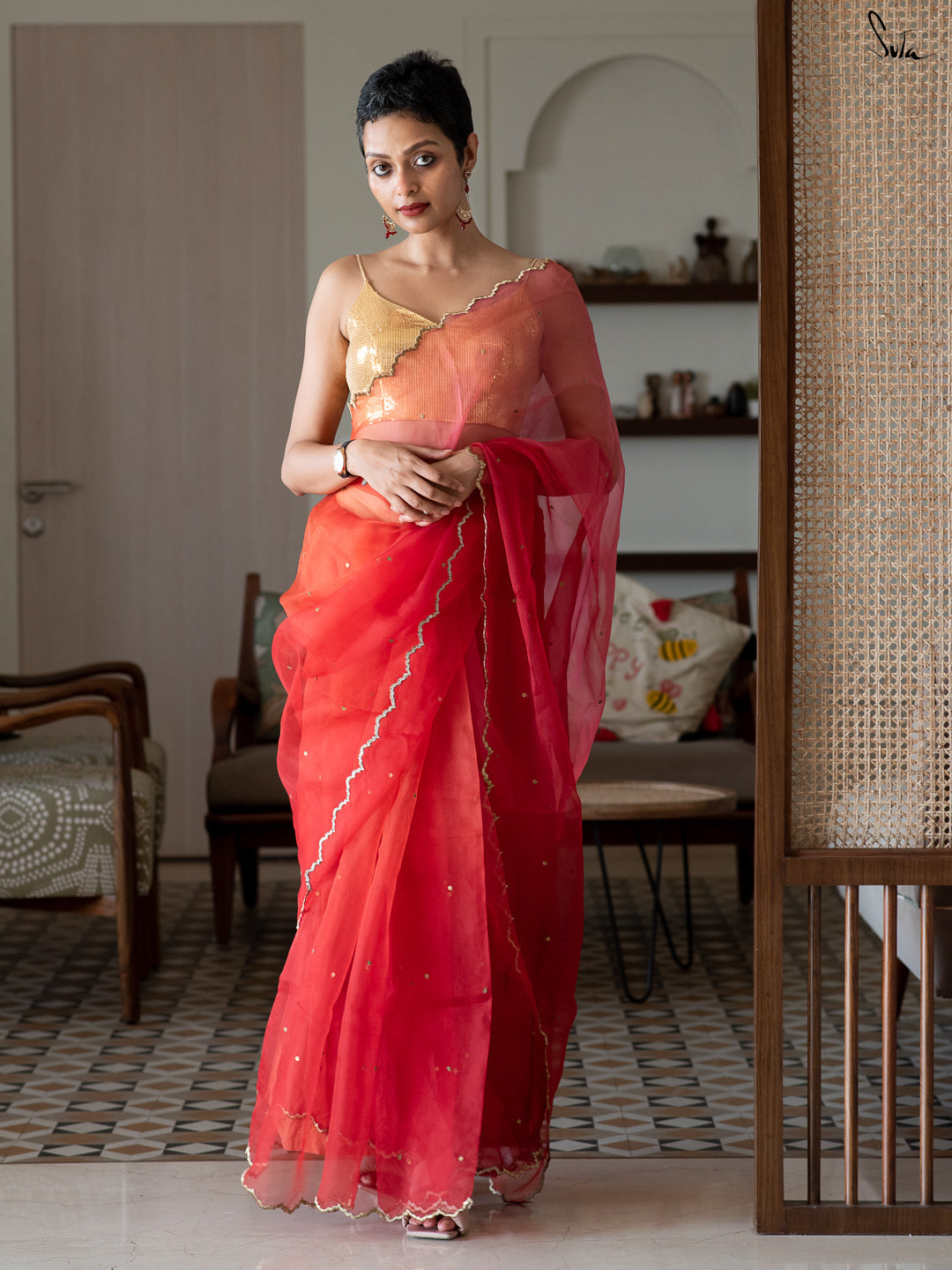 Painted Lady Saree