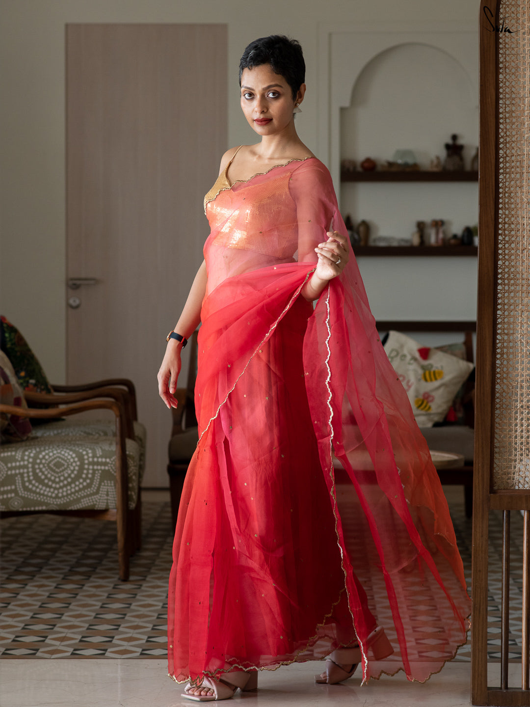 Painted Lady Saree