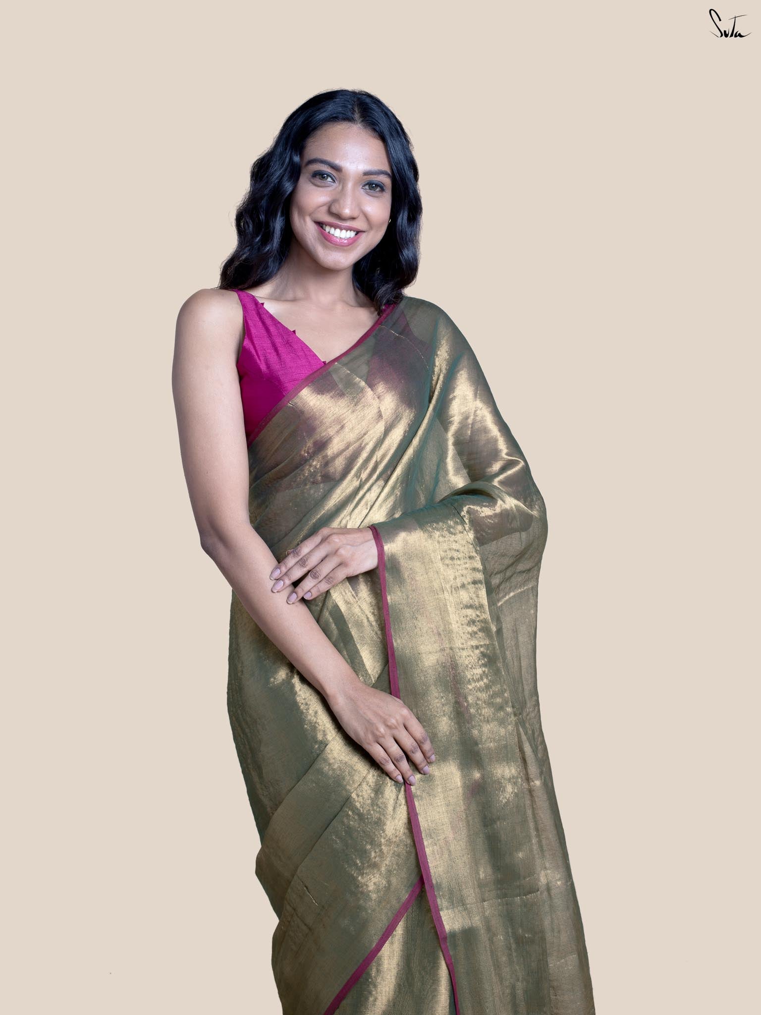 Hari Zafri Zari Saree