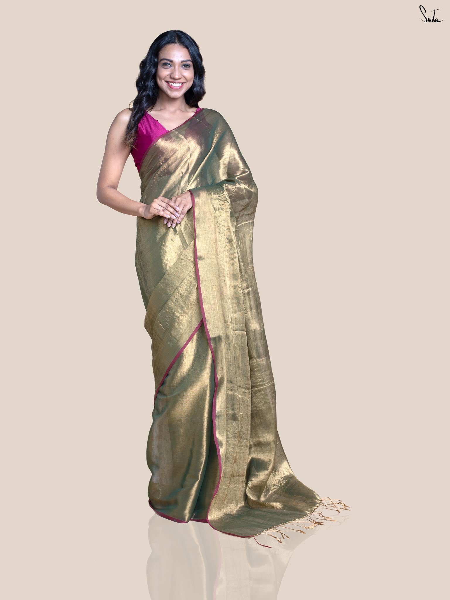 Hari Zafri Zari Saree