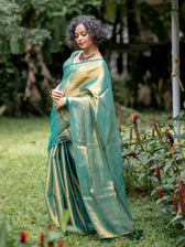 Suta Teal Tissue Saree