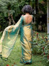 Suta Teal Tissue Saree