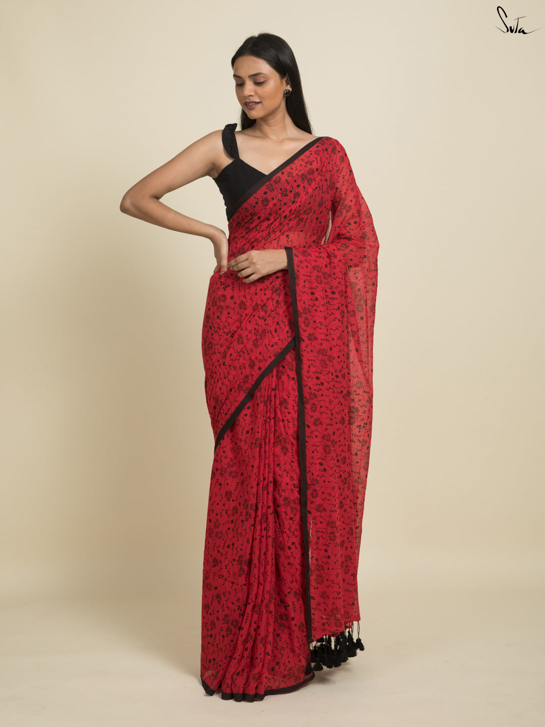 Symphony Of Red Saree