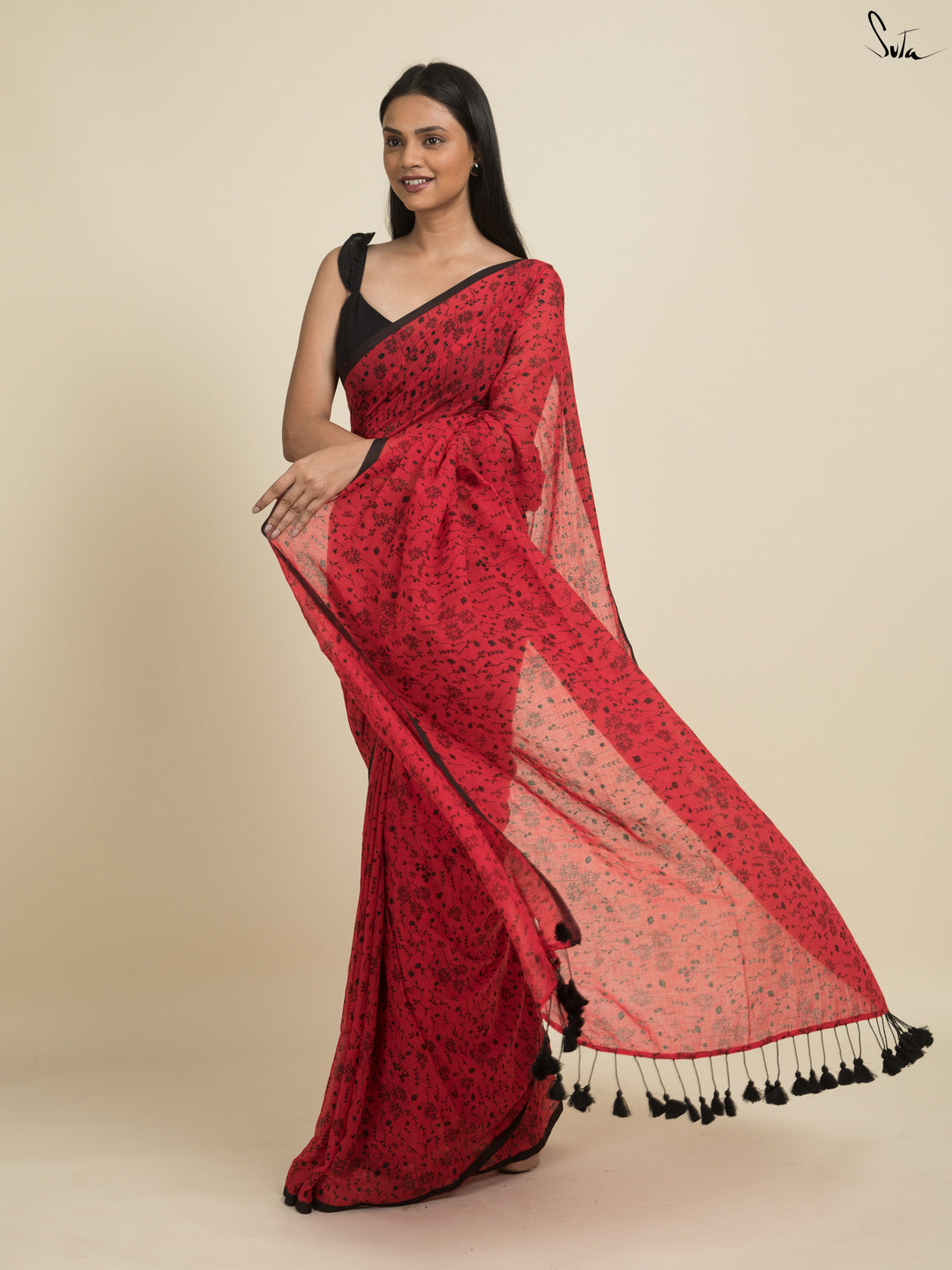 Symphony Of Red Saree