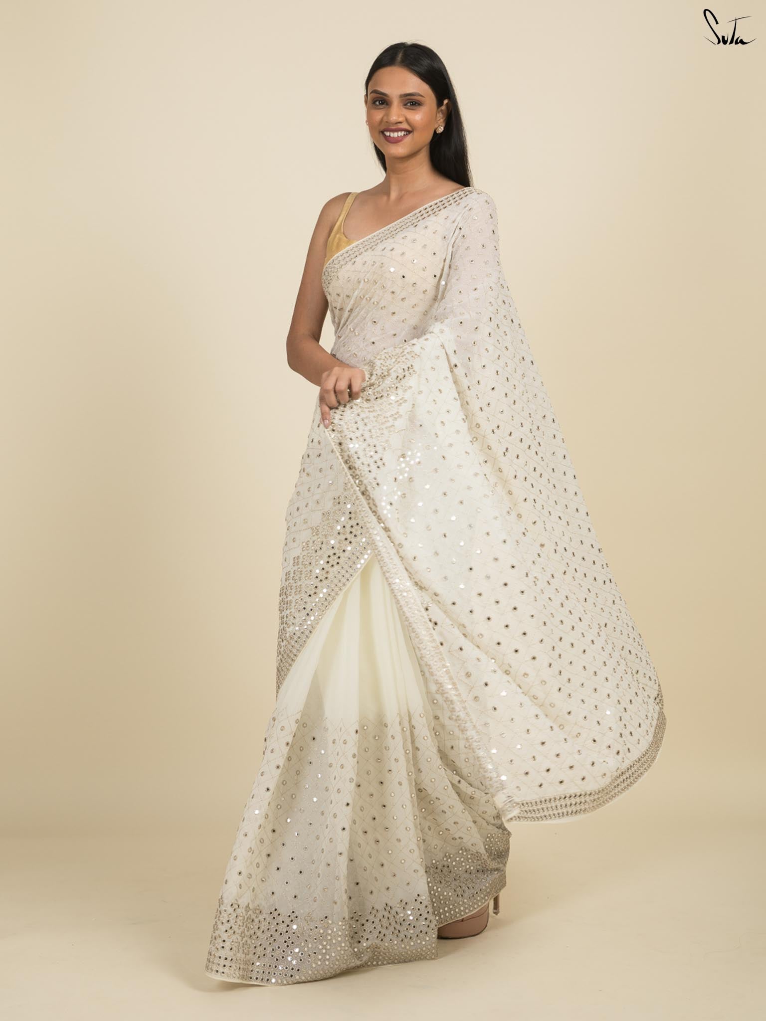 Chic Mirrors Saree