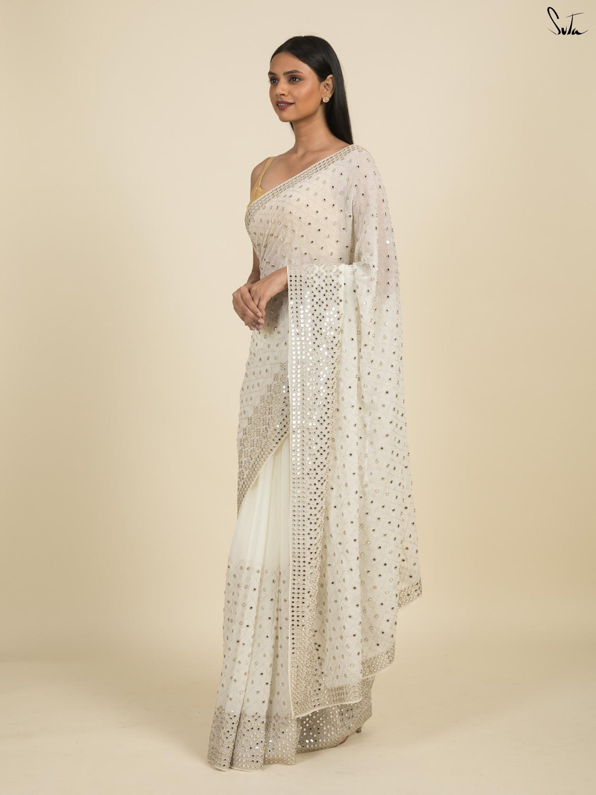 Chic Mirrors Saree
