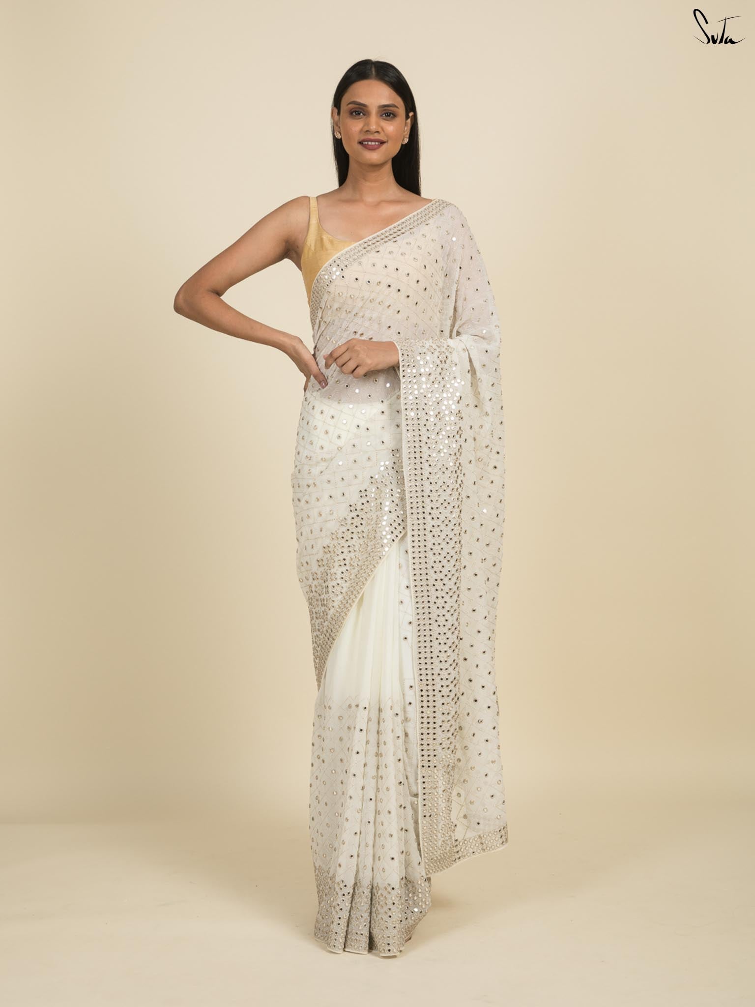 Chic Mirrors Saree