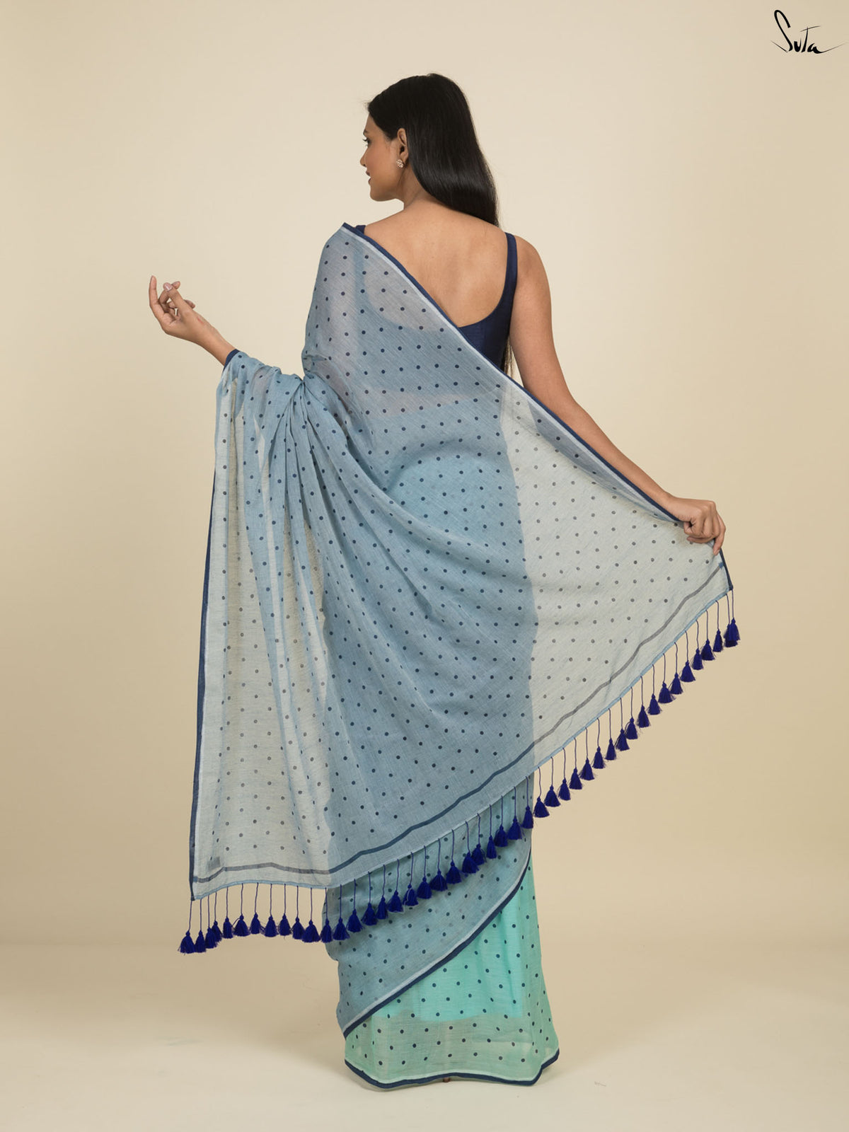 Jhilmil Polka Saree