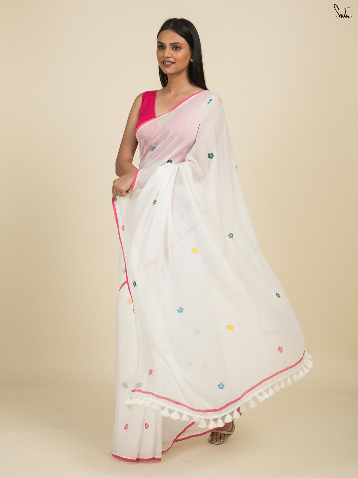 Hues Of White Saree