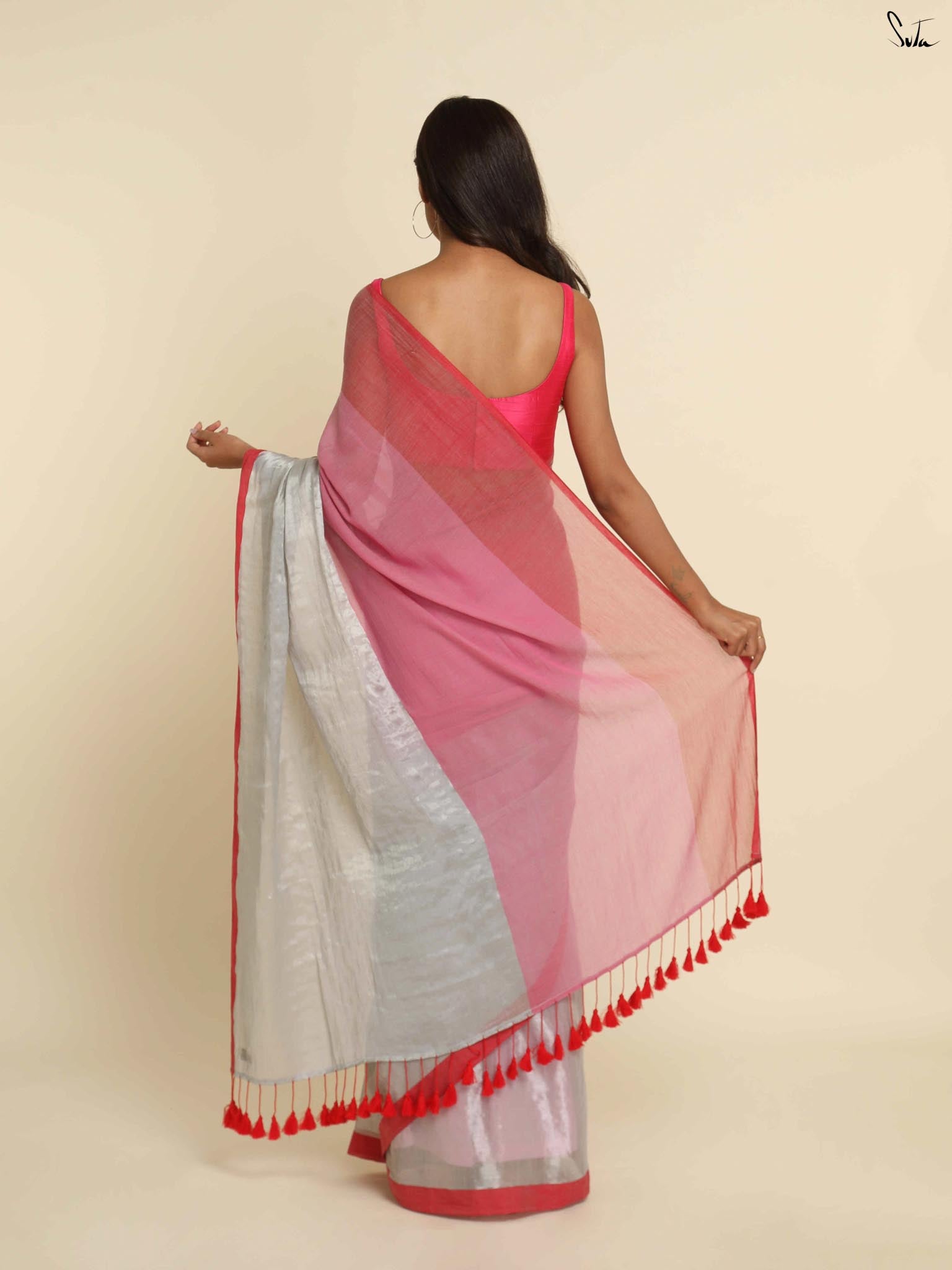 Tickle Pink Saree