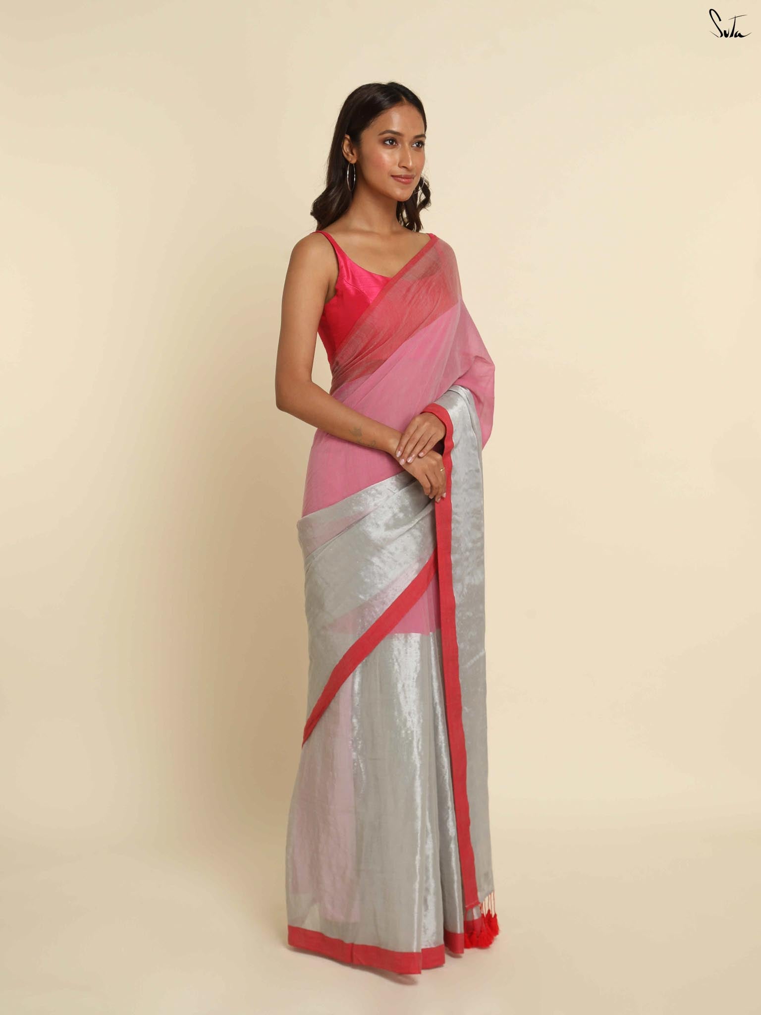 Tickle Pink Saree