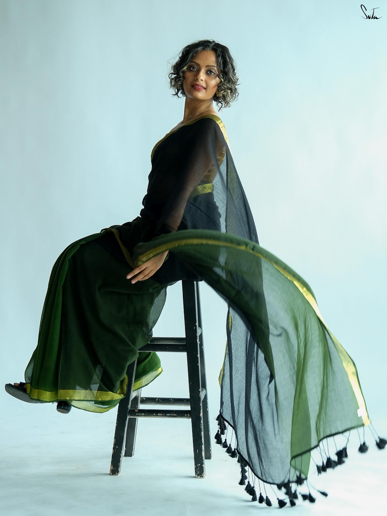 Shades Of A River Saree