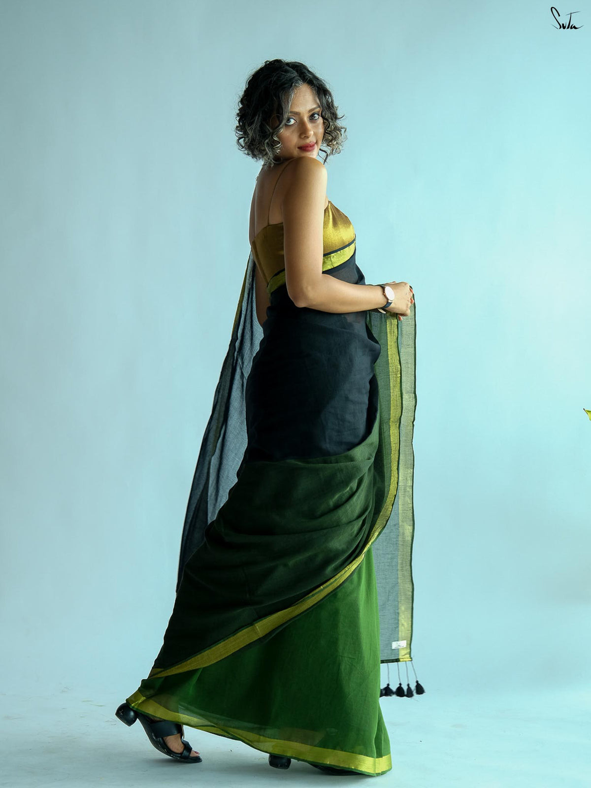 Shades Of A River Saree