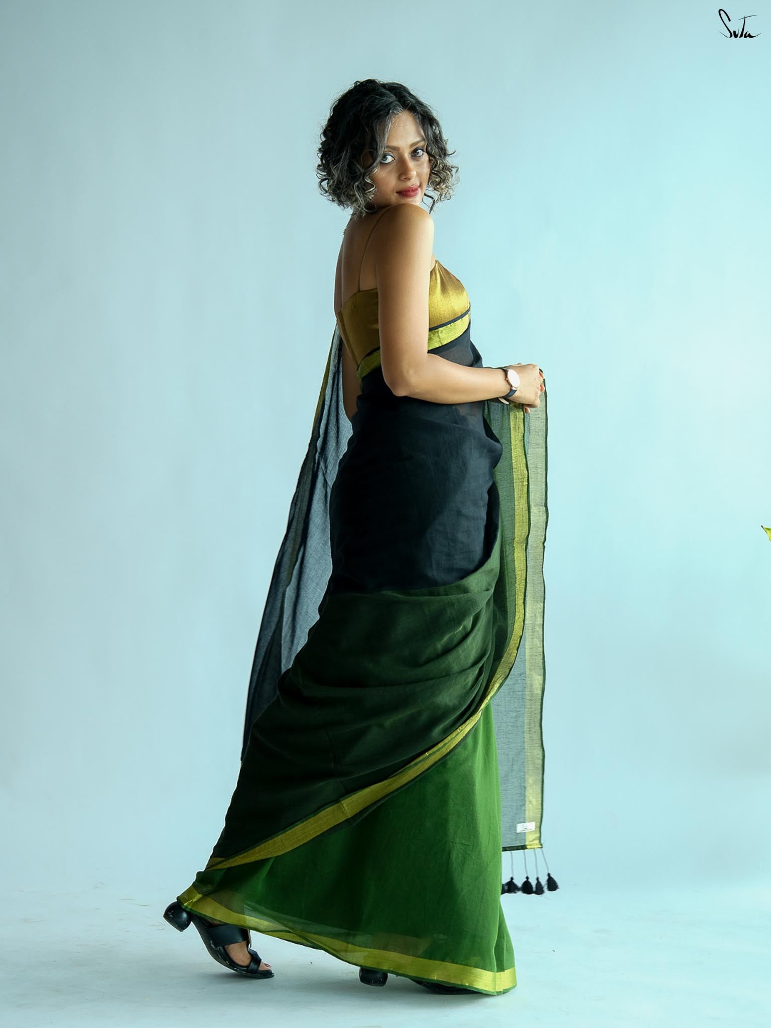 Shades Of A River Saree
