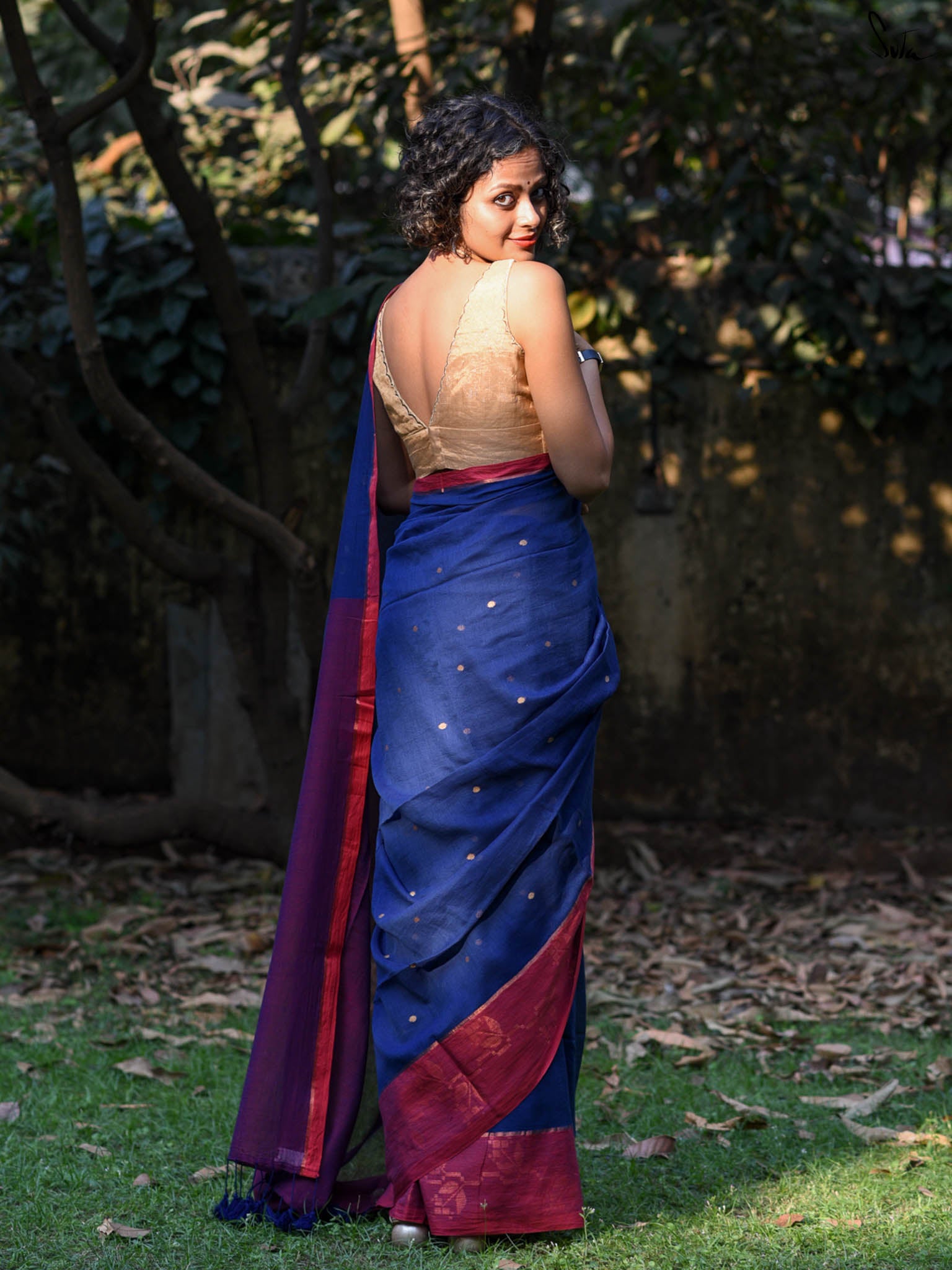 Suta Woven Design Pure Cotton Saree