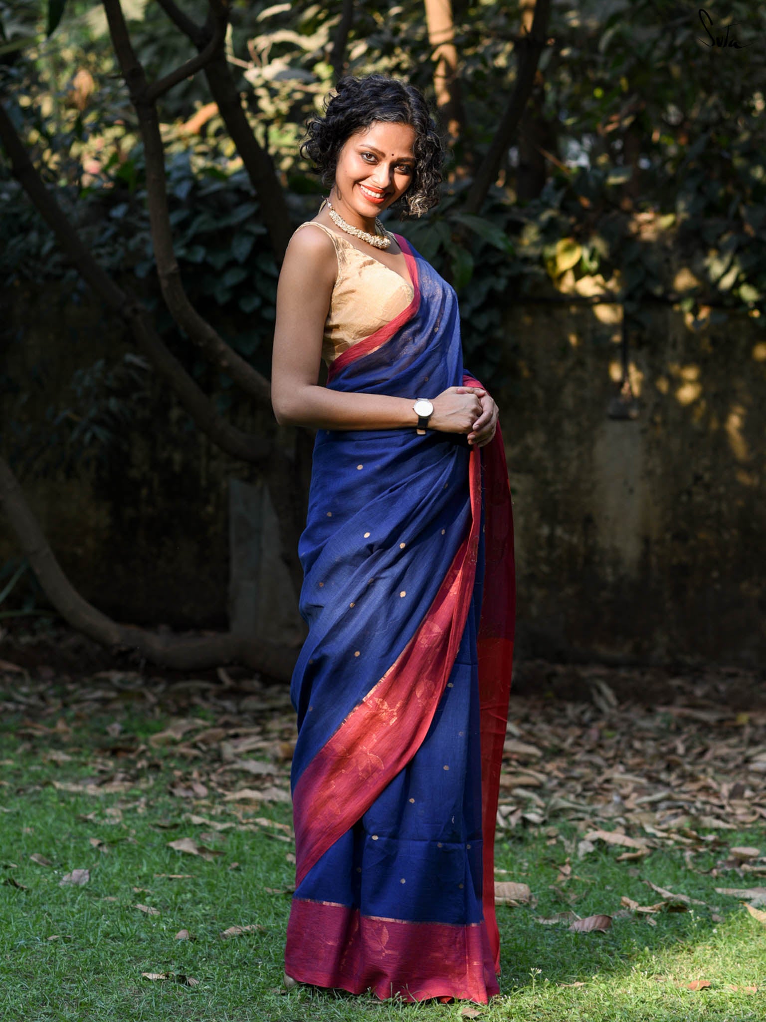 Suta Woven Design Pure Cotton Saree