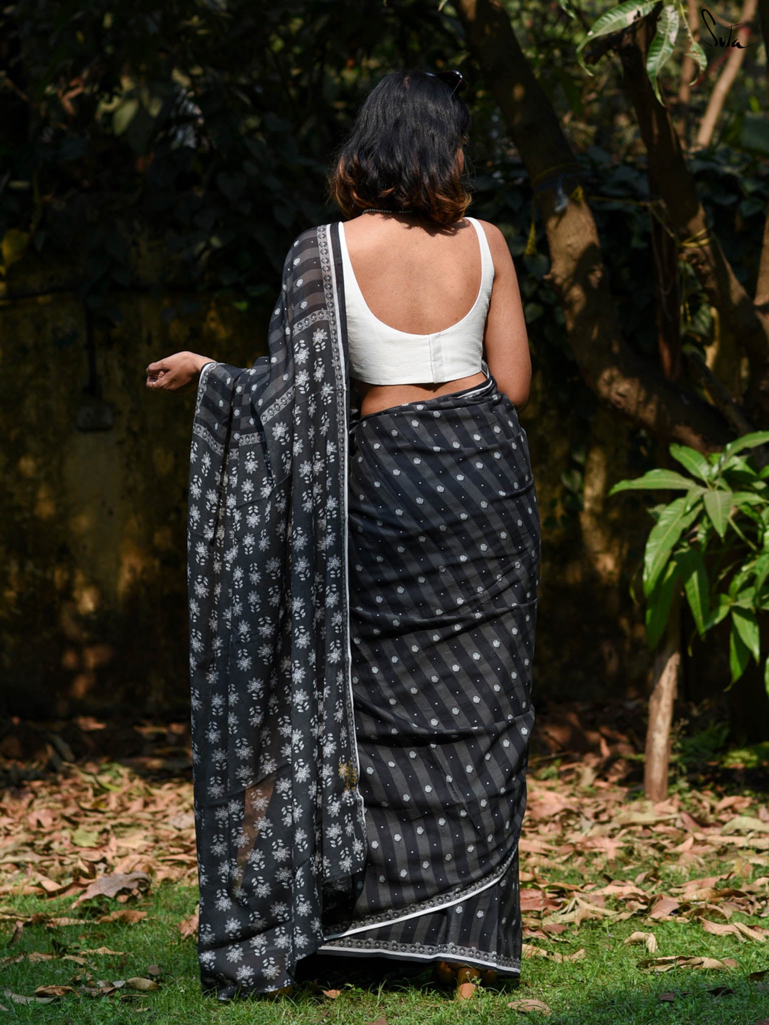 Suta Floral Printed Pure Cotton Saree
