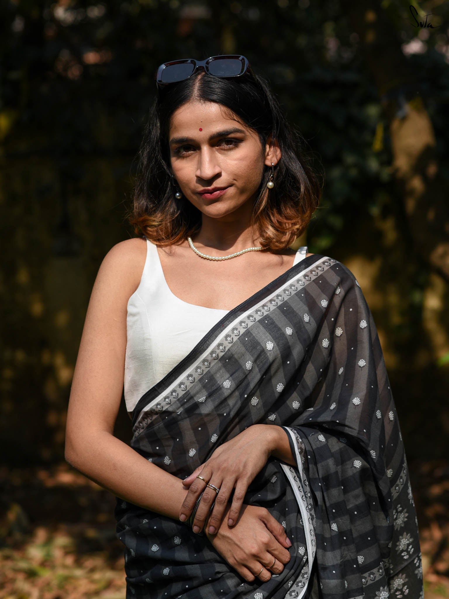 Suta Floral Printed Pure Cotton Saree