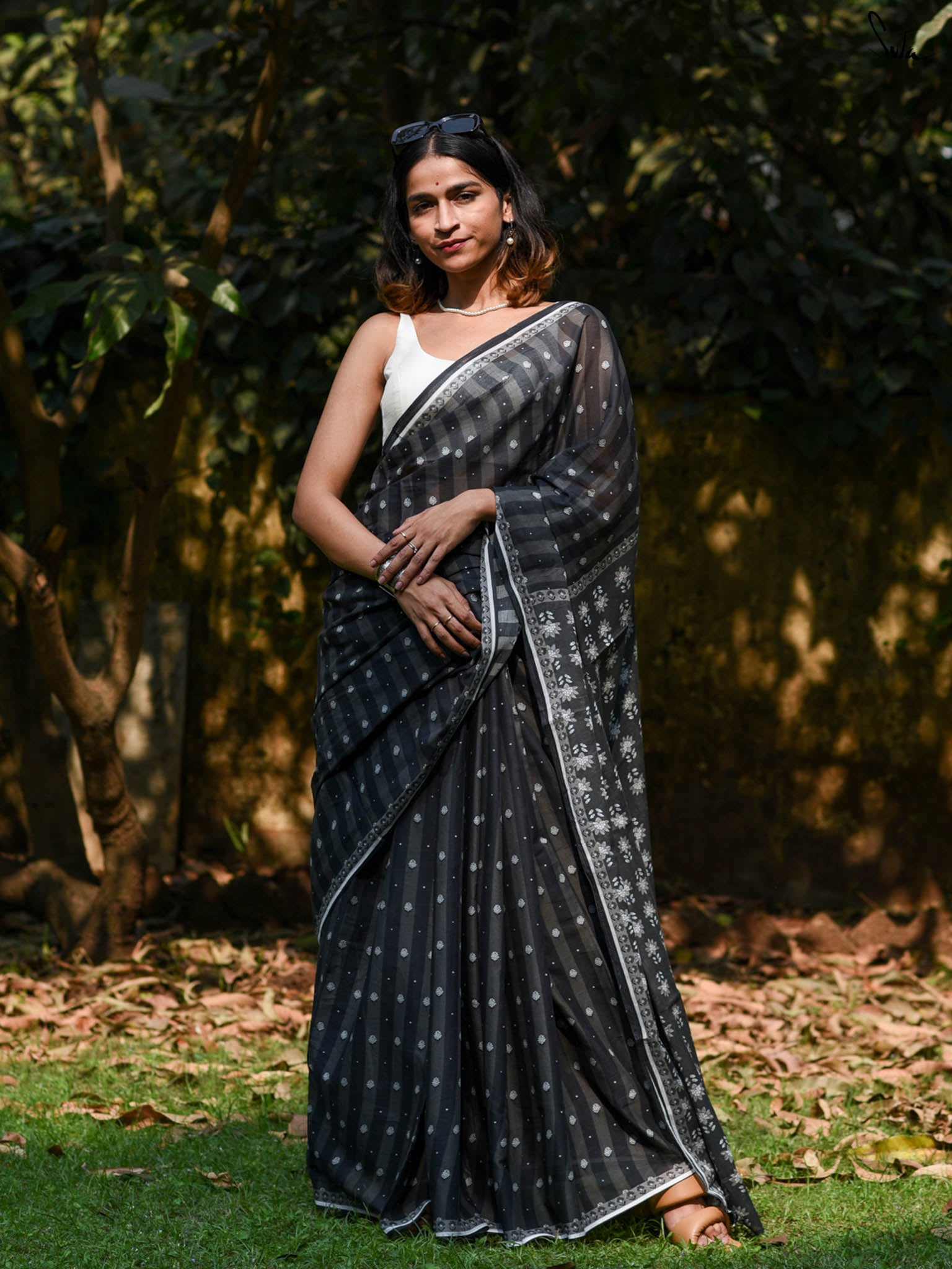 Suta Floral Printed Pure Cotton Saree