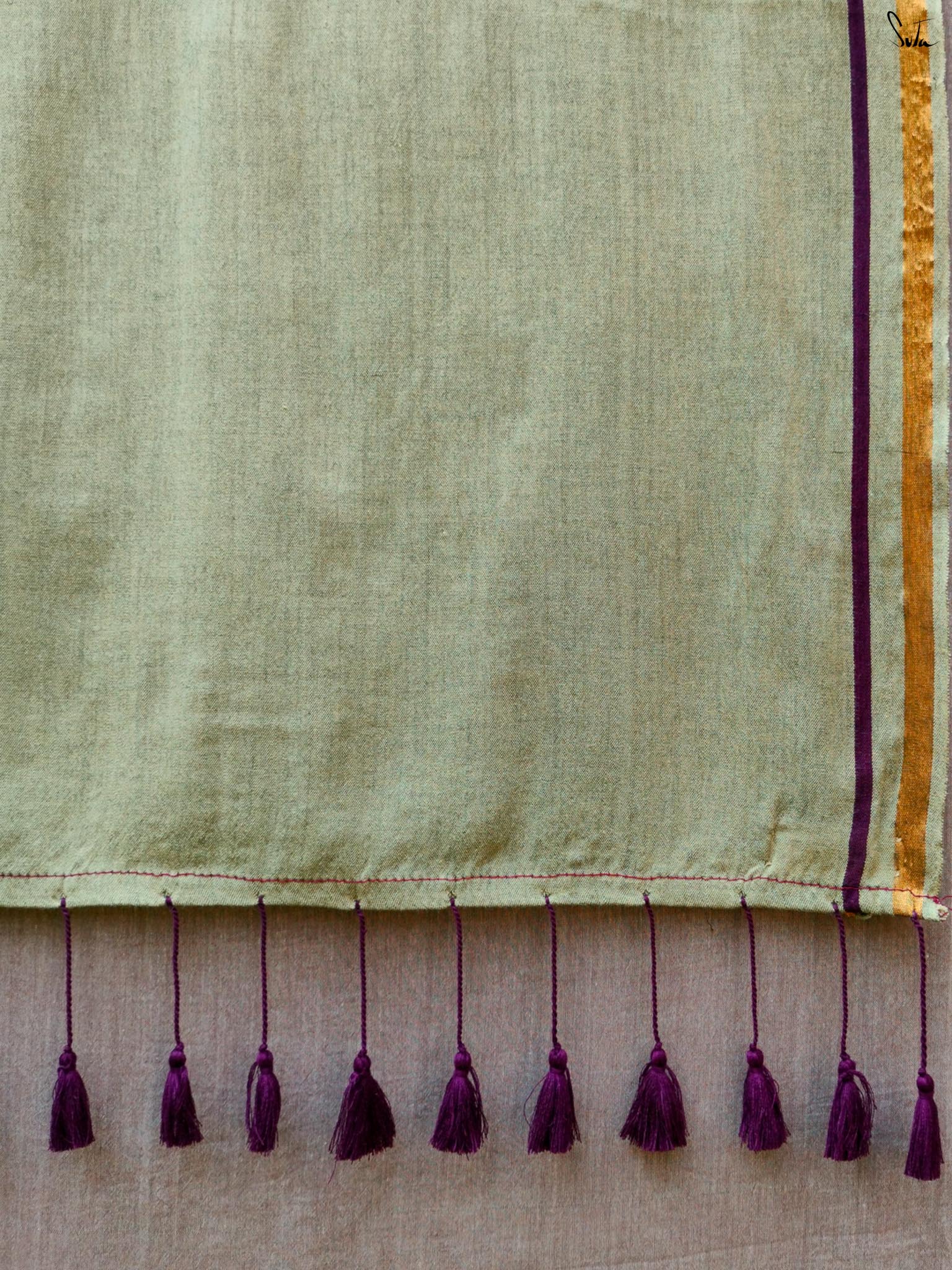Double Trouble: Purple/Cream Saree