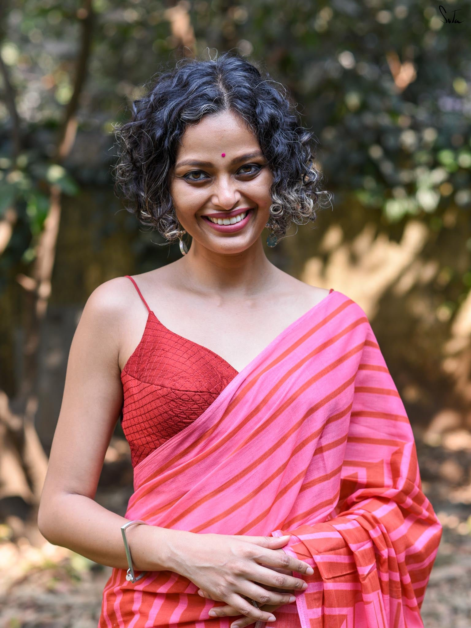 The Line Of Pink Saree