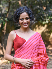 The Line Of Pink Saree