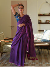 The Sky With Purple Saree