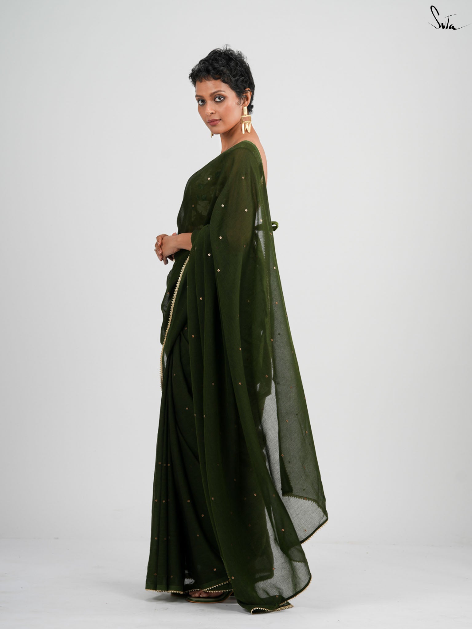 Green Trickle Saree