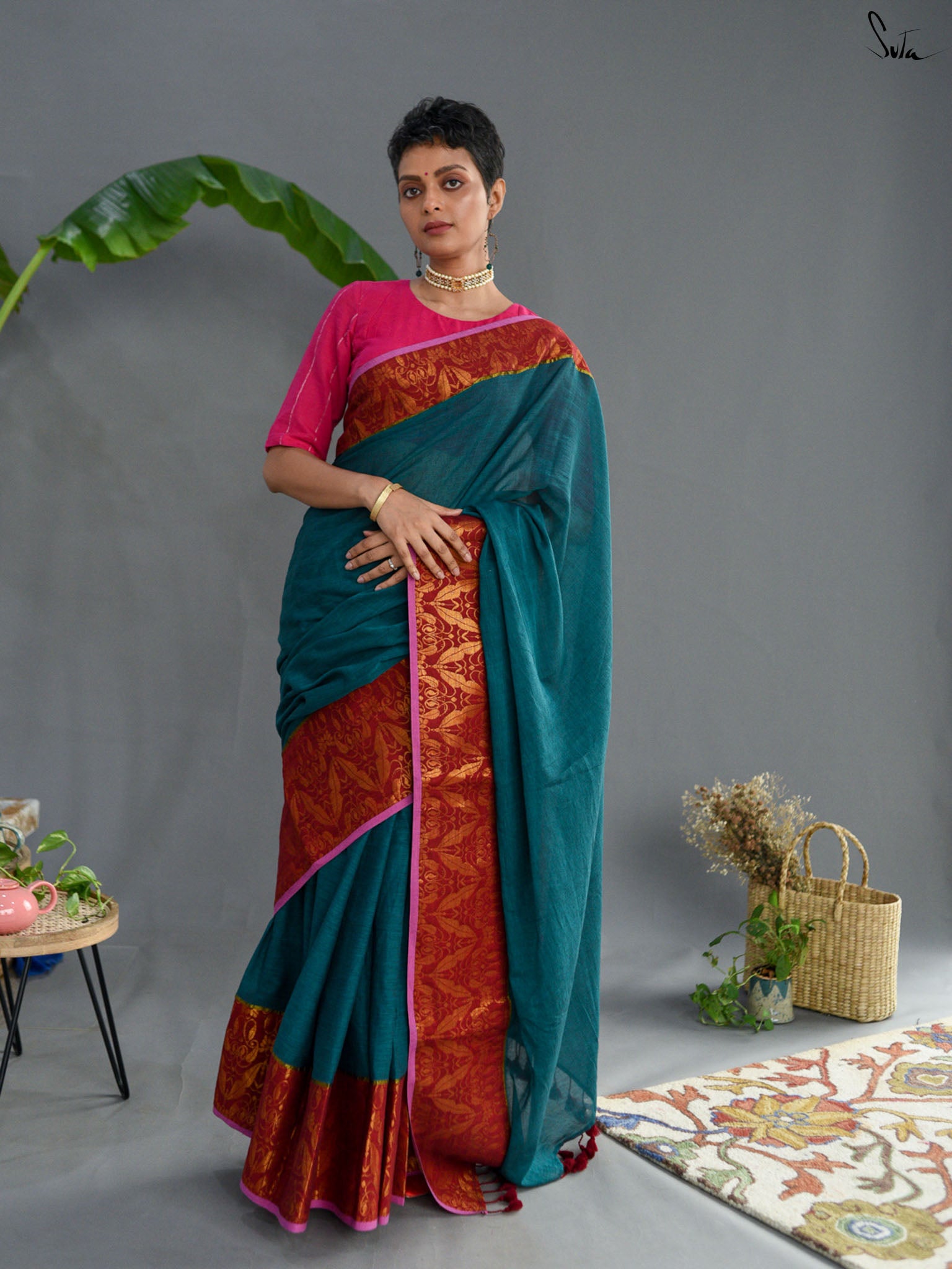 Laal Zari Saree